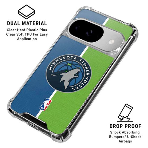 NBA Minnesota Timberwolves Canvas Google Pixel 10 Clear Case